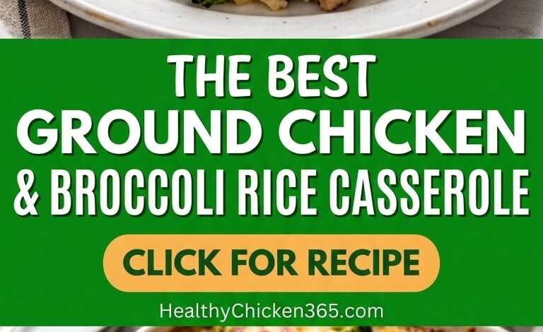 Ground Chicken and Broccoli Rice Casserole