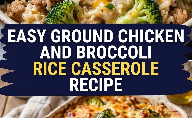 ground chicken and broccoli rice casserole recipes