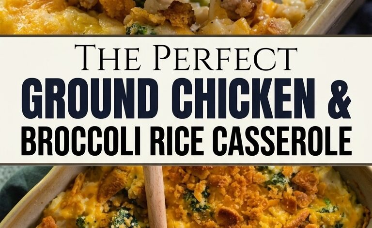 Ground Chicken and Broccoli Rice Casserole
