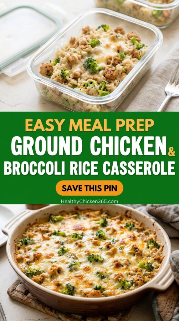 Ground Chicken and Broccoli Rice Casserole