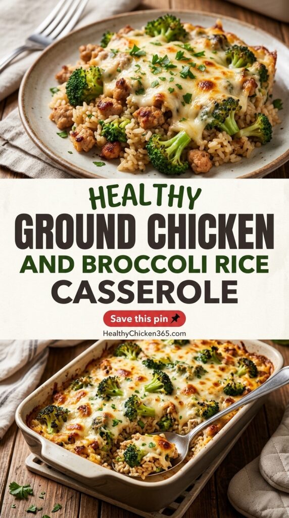 ground chicken and broccoli rice casserole recipes