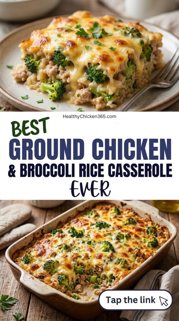 ground chicken and broccoli rice casserole recipes