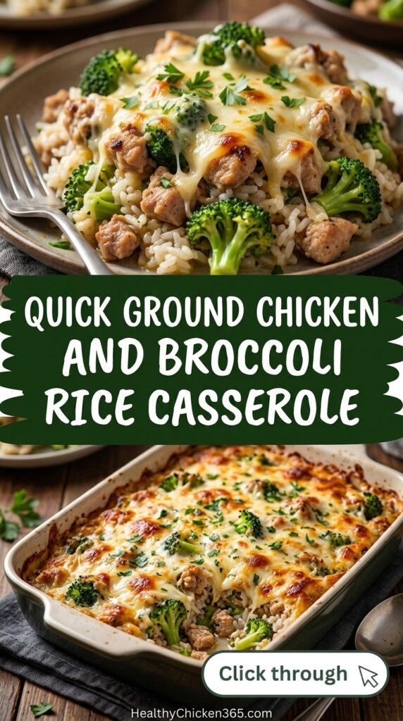 ground chicken and broccoli rice casserole recipes