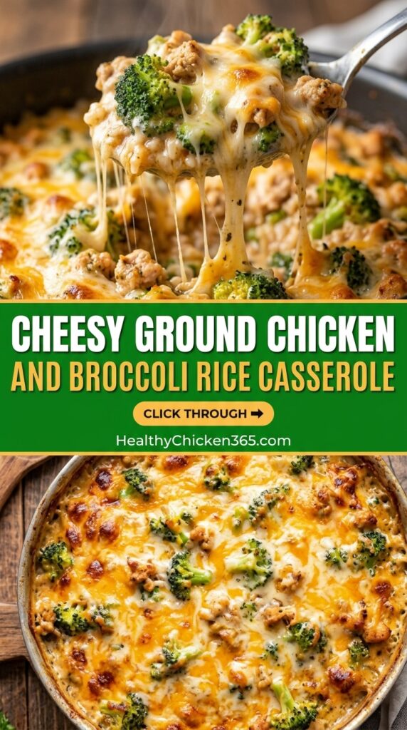 Ground Chicken and Broccoli Rice Casserole