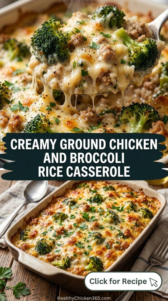 ground chicken and broccoli rice casserole recipes