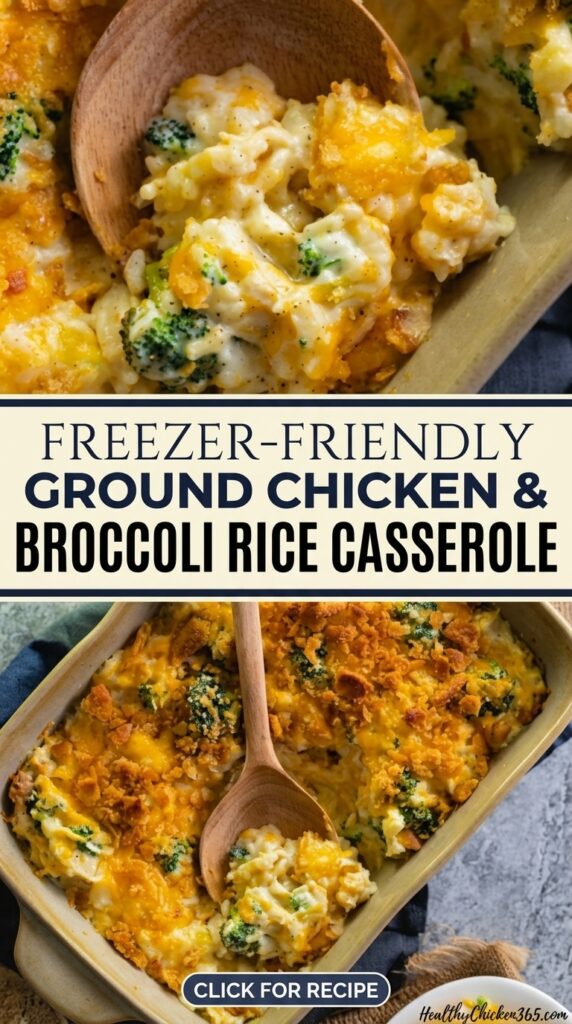 Ground Chicken and Broccoli Rice Casserole