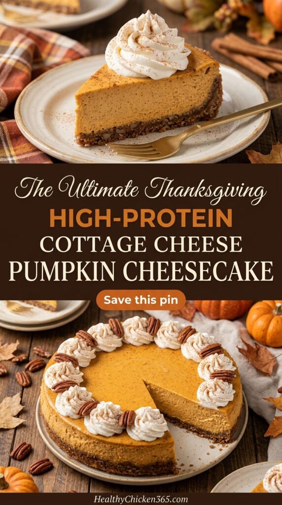 High-Protein Cottage Cheese Pumpkin Cheesecake